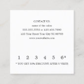 Carte De Fidélité Blanc moderne Faux Gold Heart Lines Beauté Loyauté (Dos)