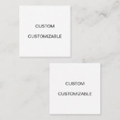 CARTE DE FIDÉLITÉ BLANC PERSONNALISABLE FAIT SUR COMMANDE DE MODÈLE (Devant / Derrière)