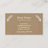 Carte de fidélité blanche, Kraft et rustique (Dos)