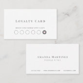 Carte de fidélité blanche minimaliste (Devant / Derrière)