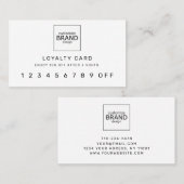 Carte de fidélité blanche professionnelle double f (Devant / Derrière)