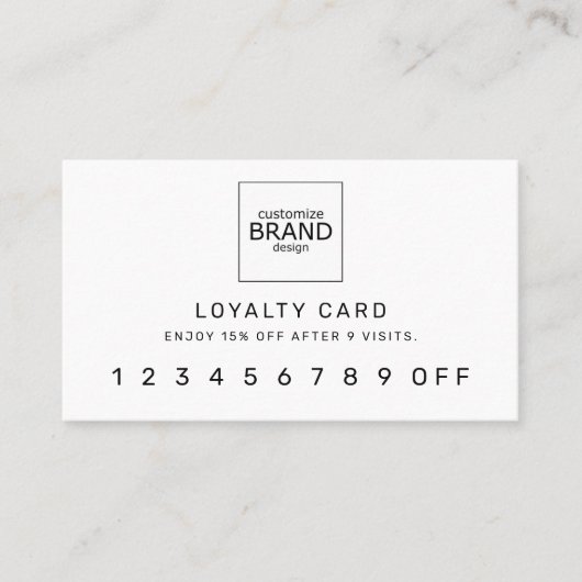 Carte de fidélité blanche professionnelle double f (Devant)