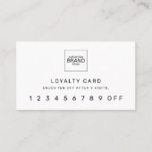 Carte de fidélité blanche professionnelle Logo mod (Devant)