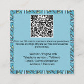 Carte De Fidélité Bleu bilingue/turquoise Feuille espagnol (Dos)