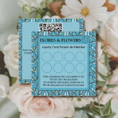 Carte De Fidélité Bleu bilingue/turquoise Feuille espagnol