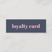 Carte de fidélité bleue simple et élégante (Devant)