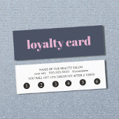 Carte de fidélité bleue simple et élégante