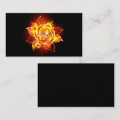 Carte De Fidélité Blooming Fire Rose (Devant / Derrière)