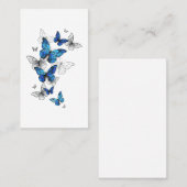 Carte De Fidélité Blue Flying Butterflies Morpho (Devant / Derrière)