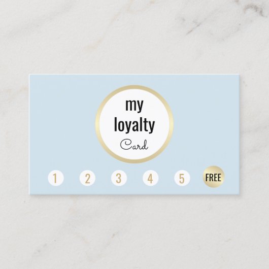 Carte De Fidélité Blue Gold Client Loyauté 6 Punch Spa (Devant)