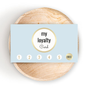Carte De Fidélité Blue Gold Client Loyauté 6 Punch Spa