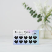 Carte De Fidélité Blue Gradient Ajoutez Votre Logo Réduction Minimal (Debout devant)