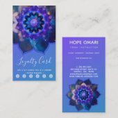 Carte De Fidélité Blue Lotus Mandala (Devant / Derrière)