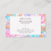 Carte De Fidélité Blue Rose Gold parties scintillant Coiffeuse Styli (Dos)