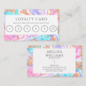 Carte De Fidélité Blue Rose Gold parties scintillant Coiffeuse Styli (Devant / Derrière)