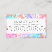 Carte De Fidélité Blue Rose Gold parties scintillant Coiffeuse Styli (Devant)