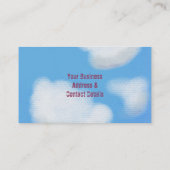 Carte De Fidélité Blue Sky White Cloud Loyauté (Dos)
