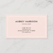 Carte de fidélité Blush Pink Professional moderne (Dos)