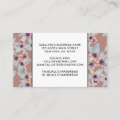 Carte De Fidélité Bohème Terracotta rose Fleurs Aquarelle (Dos)