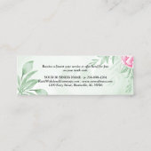 Carte De Fidélité Boho Aquarelle Eucalyptus Vert Loyauté Punch (Dos)