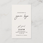 Carte De Fidélité Boho Arch Neutrals Beige Monogramme Beauté Salon (Dos)