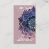 Carte De Fidélité Boho Nebula Bloom | Conception de Mandala (Dos)