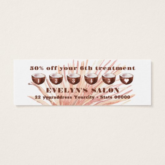 carte de fidélité boho tropical mini (Dos)