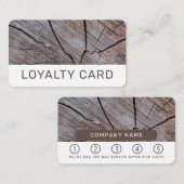 Carte De Fidélité Bois Brown fissuré (Devant / Derrière)
