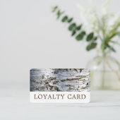 Carte De Fidélité Bois de bouleau blanc (Debout devant)
