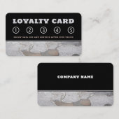 Carte De Fidélité Bois gris argenté (Devant / Derrière)