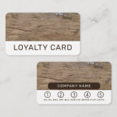 Carte De Fidélité Bois rustique (Devant / Derrière)