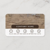 Carte De Fidélité Bois rustique (Dos)