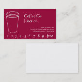Carte de Fidélité Boisson Tasse à Café (Devant / Derrière)