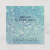 Carte De Fidélité Bokeh écossais turquoise moderne cils & sourcils (Dos)