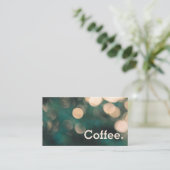 Carte De Fidélité Bokeh Scene Simple Loyalty Coffee Punch Card (Debout devant)