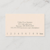 Carte De Fidélité Bokeh Scene Simple Loyalty Coffee Punch Card (Dos)