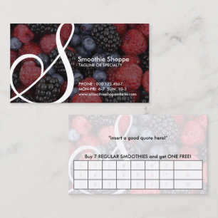 Carte De Fidélité bon initial aérien de MAGASIN de SMOOTHIE