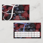 Carte De Fidélité bon initial aérien de SUPPORT de FRUIT (Devant / Derrière)