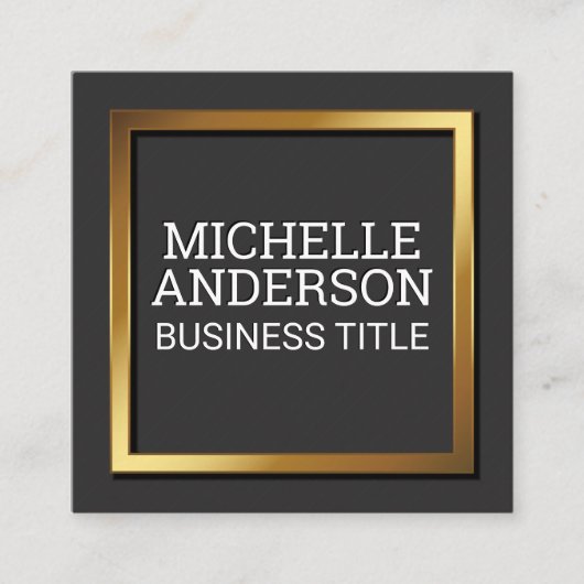 Carte De Fidélité Bordure métallique or (Devant)