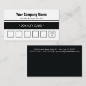 Carte De Fidélité Bordure simple noire blanche 6 pointes (Devant / Derrière)