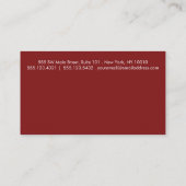 Carte De Fidélité Bordure simple rouge blanc 6 pointes (Dos)