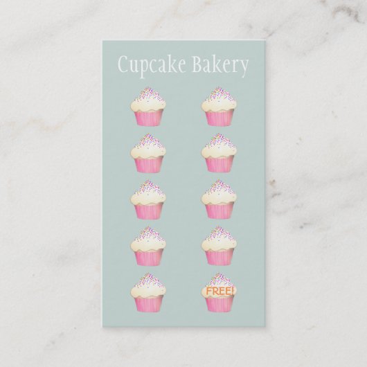 Carte De Fidélité Boulangerie Cupcake Baker Client Loyalty Punch (Devant)