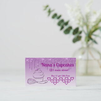 Carte De Fidélité Boulangerie Cupcake Business Loyalty PunCard