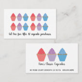 Carte De Fidélité Boulangerie de fabrication de cupcake Whimsical (Devant / Derrière)