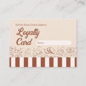 Carte De Fidélité Boulangerie moderne classique Brown Beige (Devant)