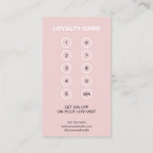 Carte De Fidélité Boulangerie Monogramme Logo Professionnel (Dos)