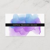 Carte De Fidélité Boulot d'aquarelle Indigo moderne (Devant)