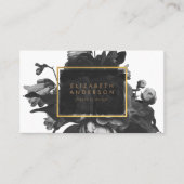 Carte De Fidélité Bouquet de roses noires foncées (Devant)