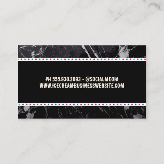 Carte De Fidélité Bowl of Ice Cream Scoops Sundae (Dos)