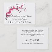 Carte de fidélité :: Branche de cerisier en fleurs (Devant / Derrière)